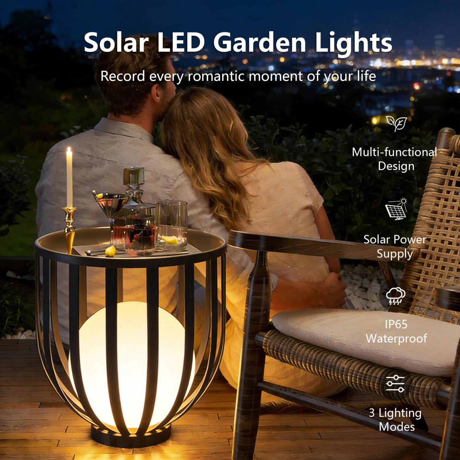 Cage Solar LED Garden Light 50x56